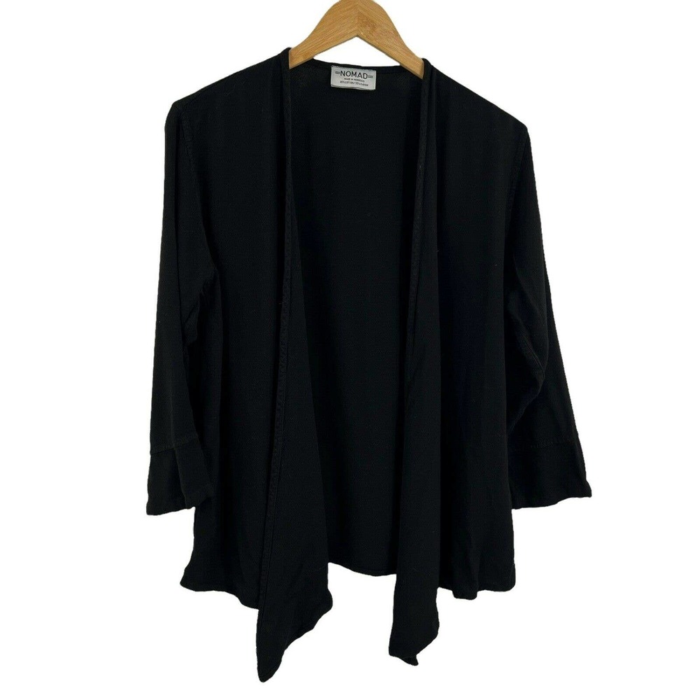 Nomad‎ Black Open Front Waterfall Cardigan